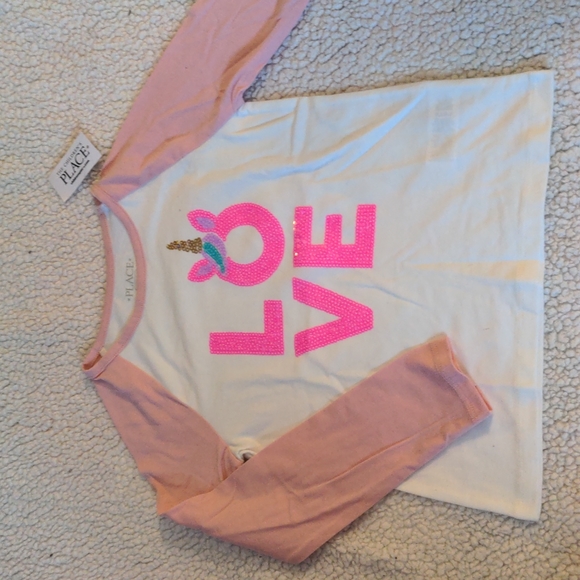 Long sleeve unicorn love tee - small - Picture 1 of 1